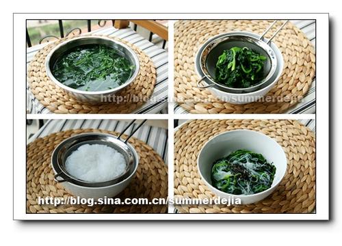 菠菜粉丝的做法